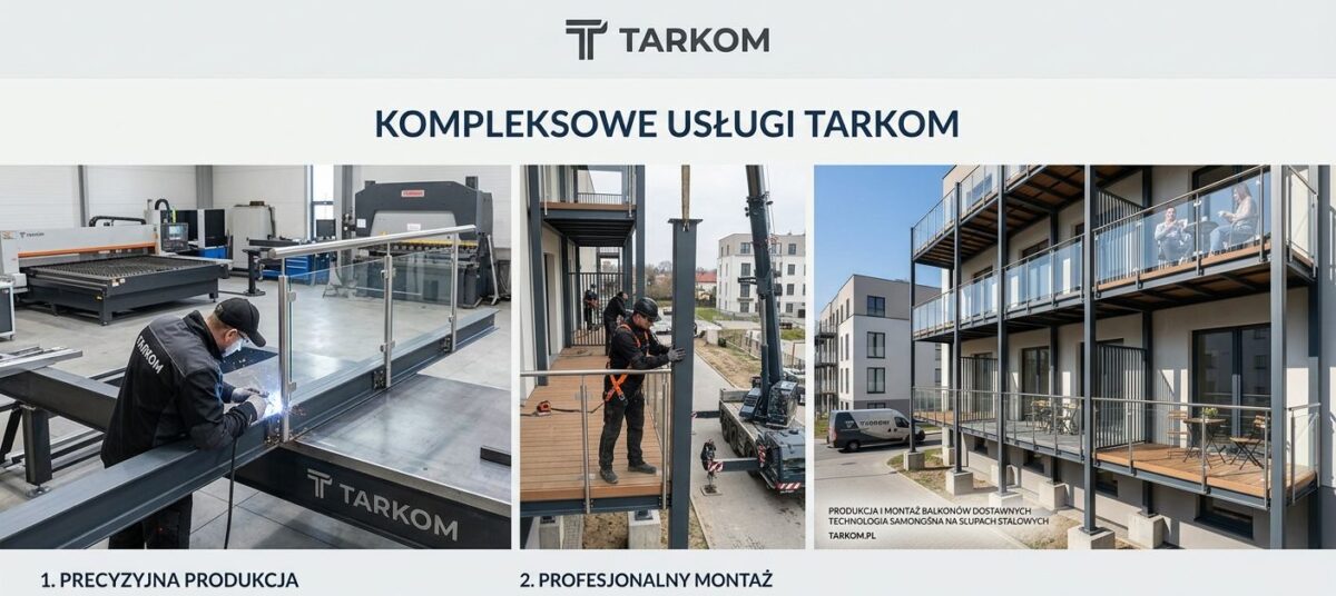 Nowoczesne Balkony i Tarasy Dostawne na Słupach Stalowych — TARKOM